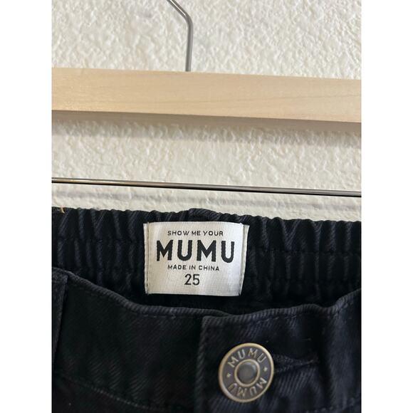 Show Me Your Mumu 90s Straight Jeans Black Denim 25 NWT - Picture 5 of 9